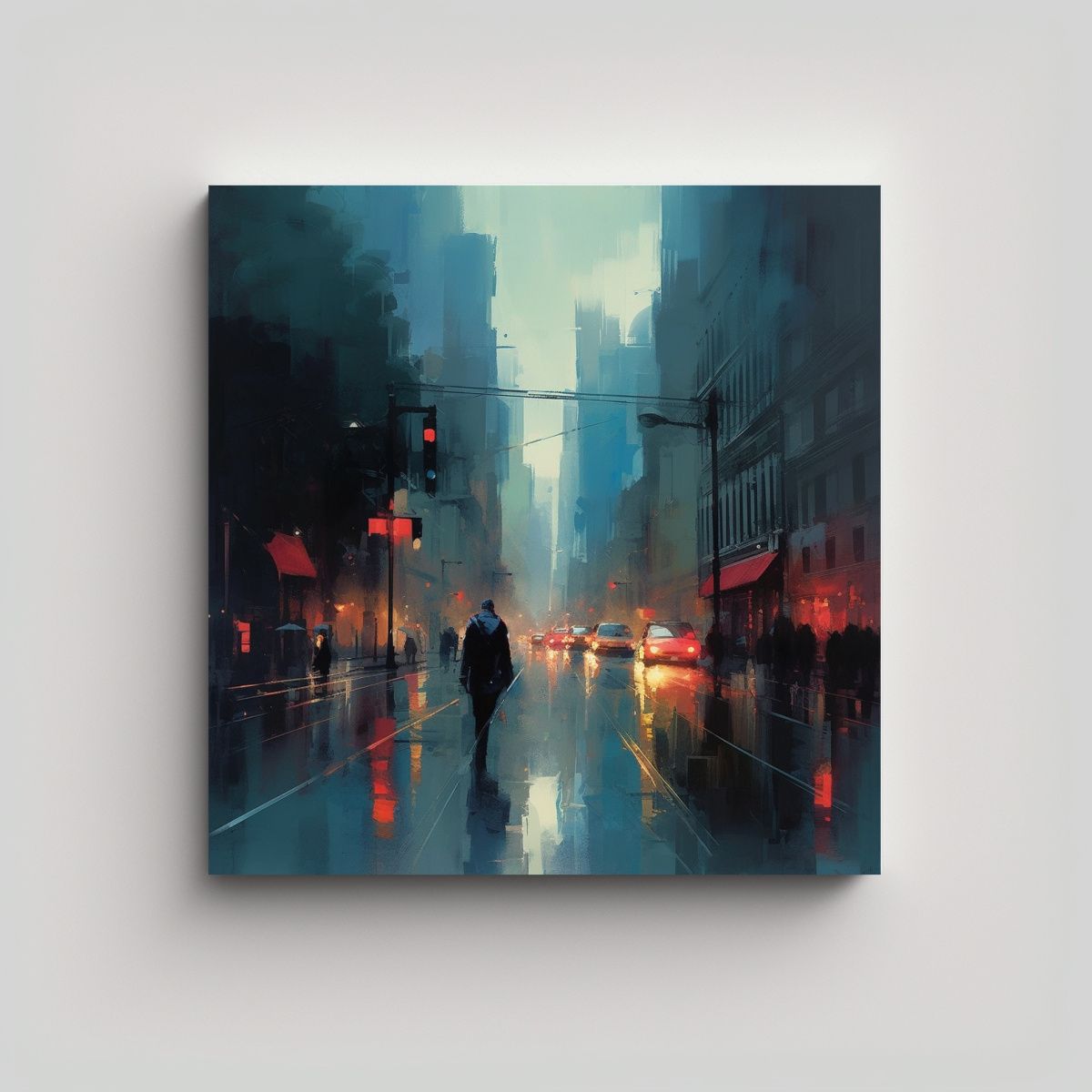 GENERICO - Cuadro Diseño Simple Estilo Tristeza Inspirado 100x100 Cm