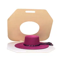CORRALERO SASTRERIA - Sombrero paño mujer burdeo ala corta + Porta sombrero