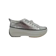 HERIEL - Zapatilla Plateada Plataforma Mujer