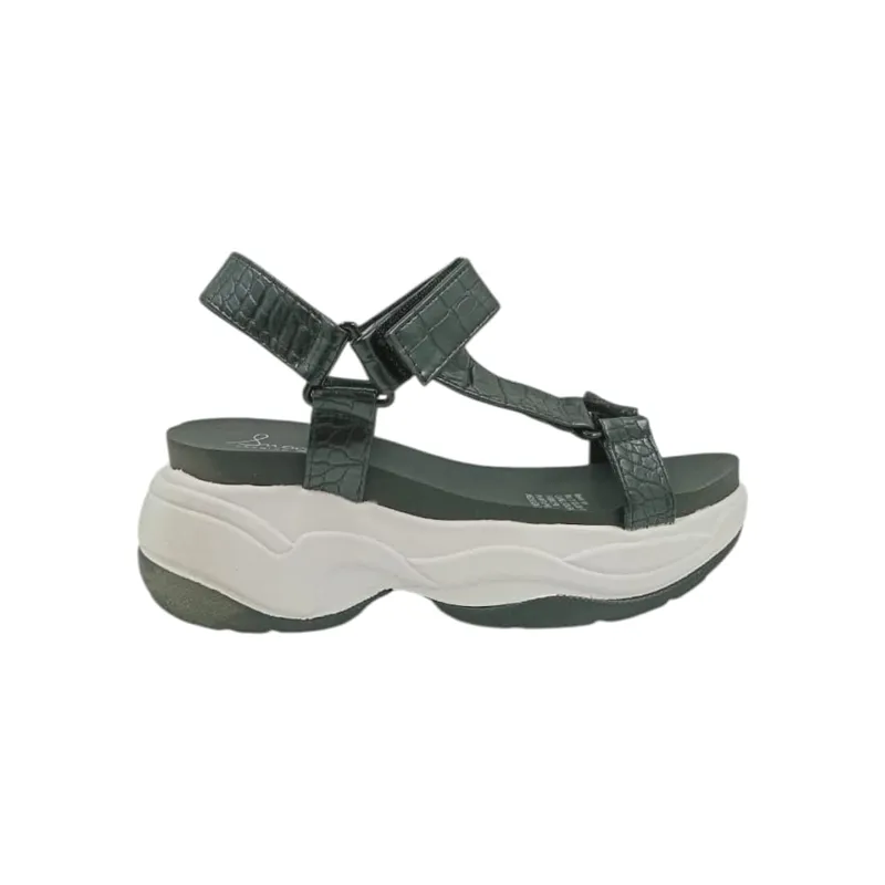 HERIEL - Sandalia Negra Deportiva Mujer
