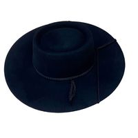Sombrero paño huaso color negro Ala corta 14cm