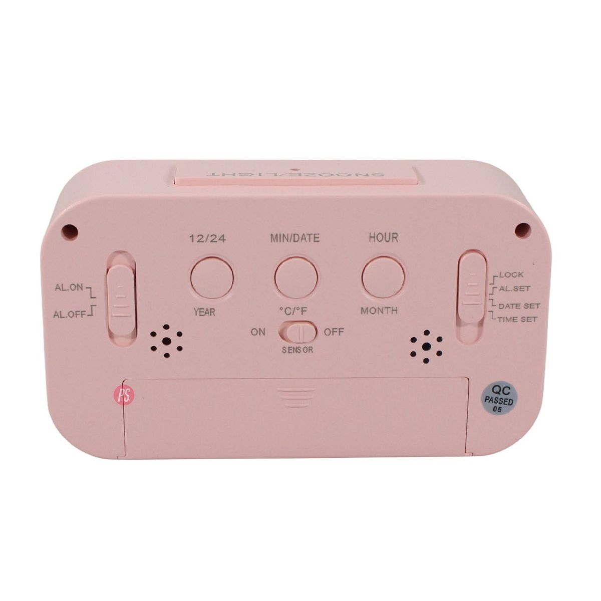 TECNOLAB - Reloj Digital LCD Rosado Con Alarma Y Termómetro - PS