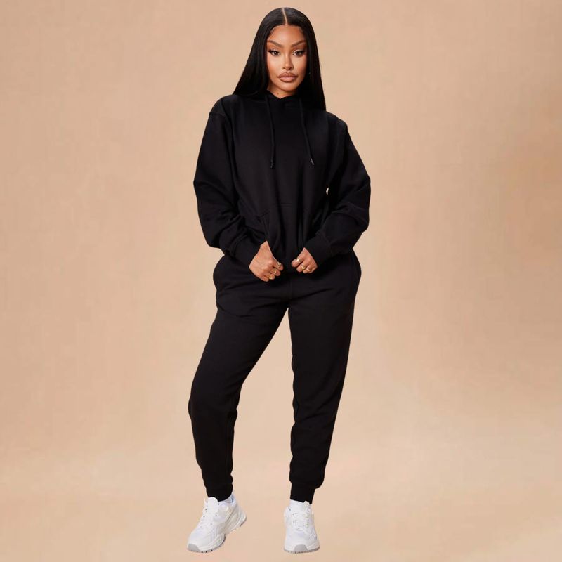 DESIGNERS - Conjunto Deportivo Mujer Buzo Poleron Con Capucha Algodon
