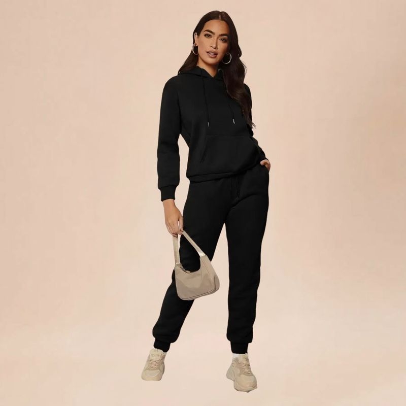 DESIGNERS - Conjunto Deportivo Mujer Buzo Polerón Con Capucha Algodon