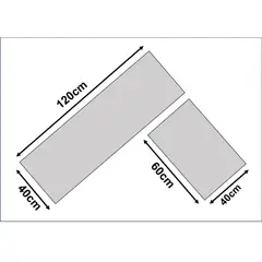 GENERICO - ALFOMBRA PARA COCINA 2 PIEZAS PLATOS CON CONDIMENTOS TF