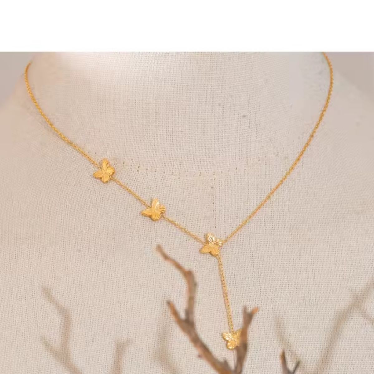 GENERICO - Collar MARIPOSA en enchape oro