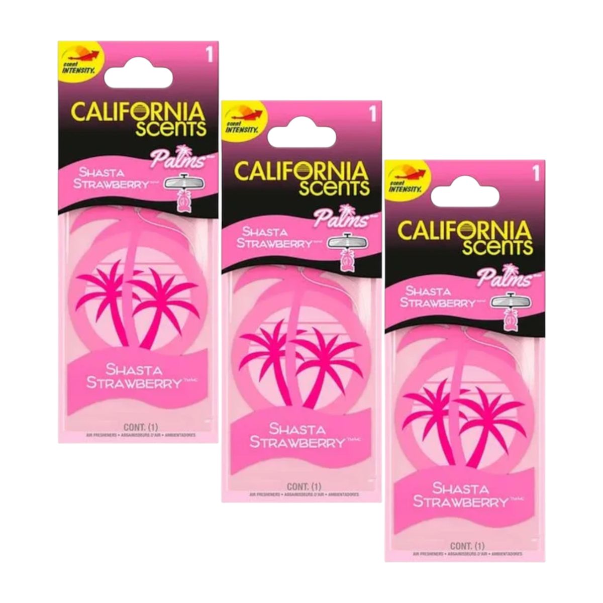 GENERICO - Ambientador Auto Cherry Pack 3 California Scents