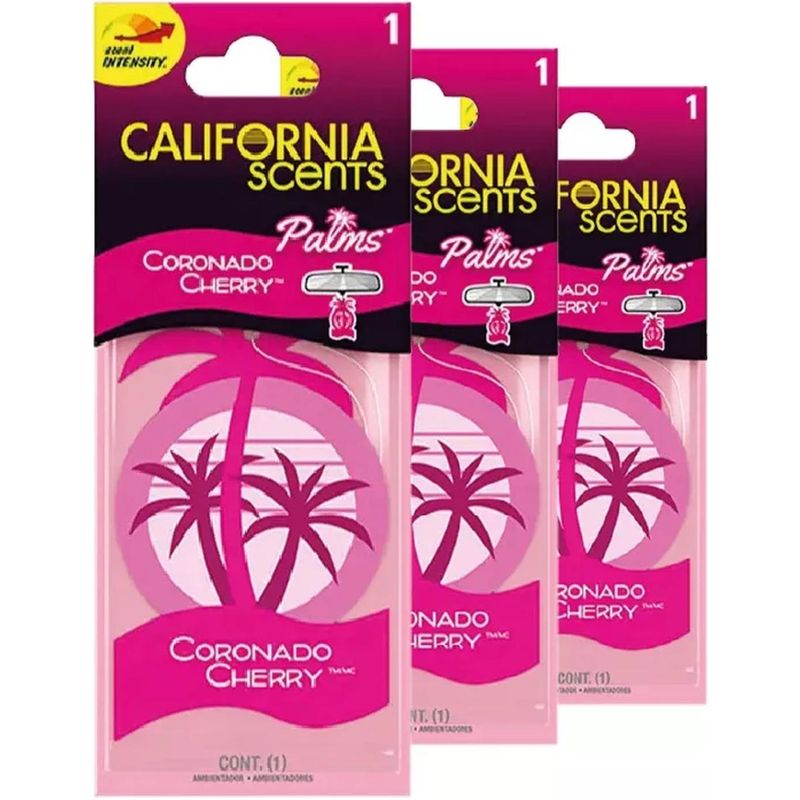 GENERICO - Ambientador Auto Cherry Pack 3 California Scents