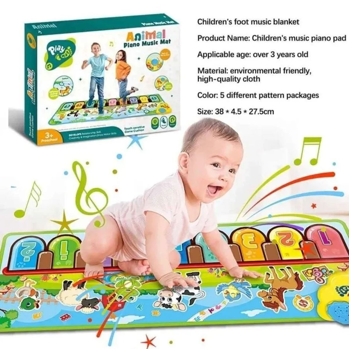 GENERICO - Alfombra De Baile Tapete De Piano Musical Para Niños