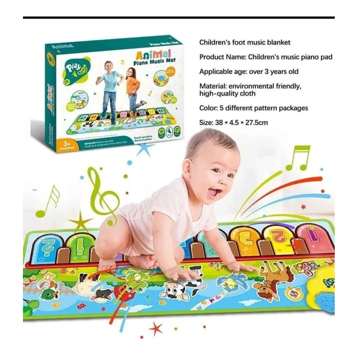 GENERICO - Alfombra De Baile Tapete De Piano Musical Para Niños