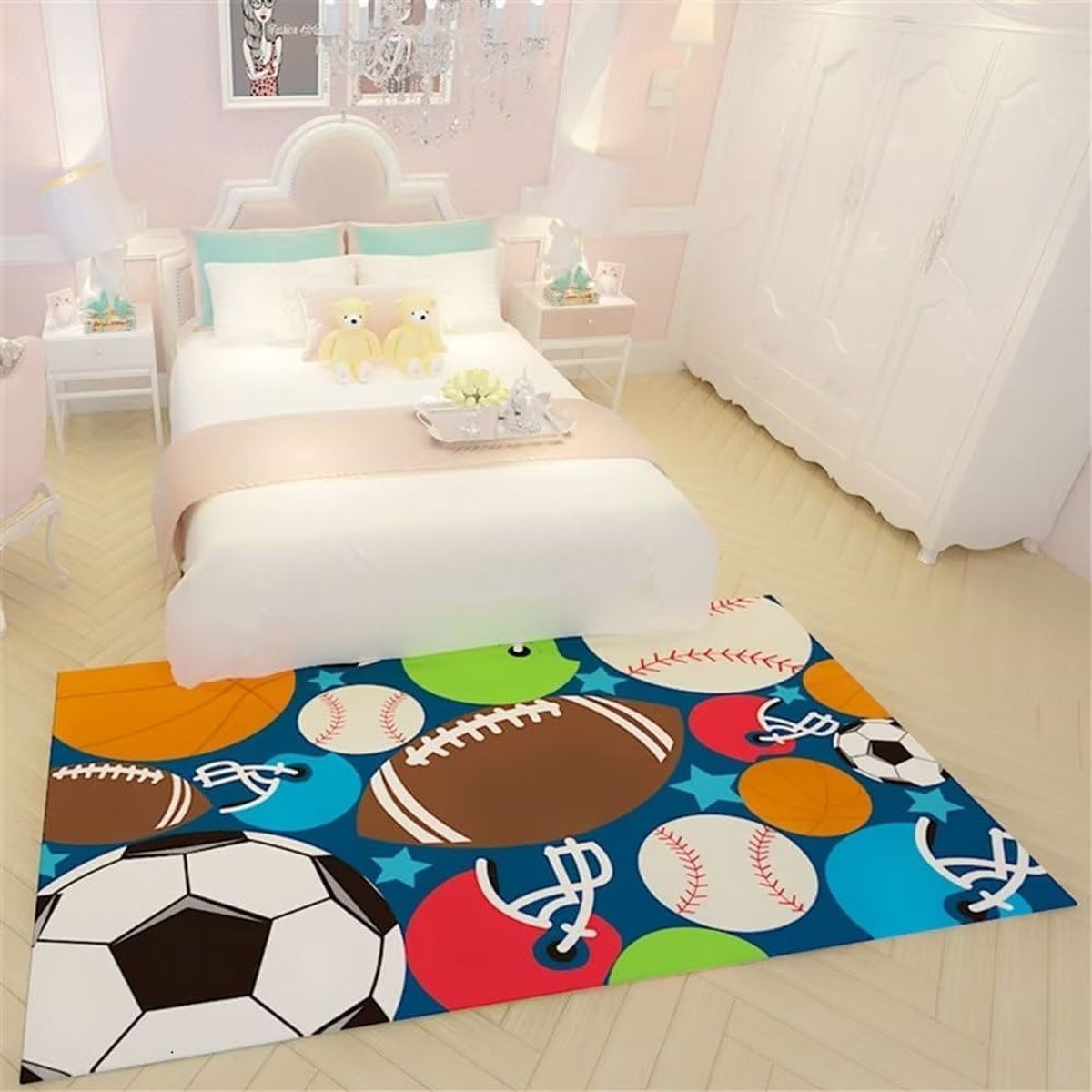 GENERICO - ALFOMBRA INFANTIL 120X170CM BALONES TF