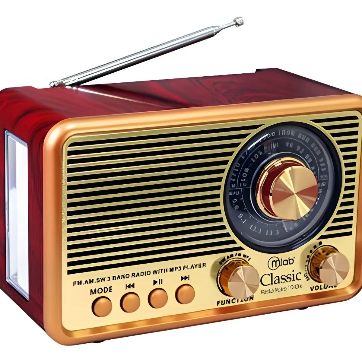 MLAB - Radio Portatil Recargable Usbpila Dx2 Usbtf Amfm Linterna