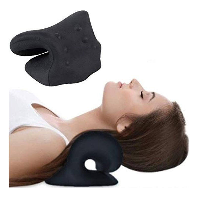 EVERSO - Almohada De Tracción Quiropráctica Cervical Negro