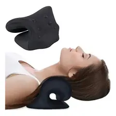 EVERSO - Almohada De Tracción Quiropráctica Cervical Negro