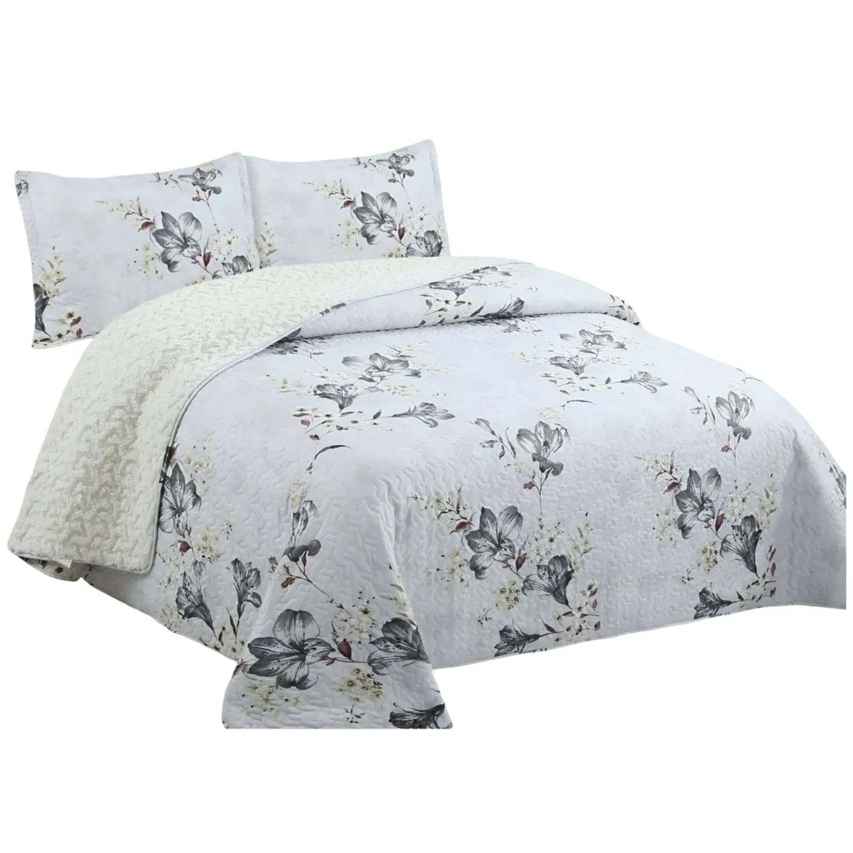 GENERICO - Quilt con sherpa king 250 x 270 cm_.
