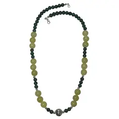 TAETHAI - Collar de plata 925 con Malaquita y Jade limón