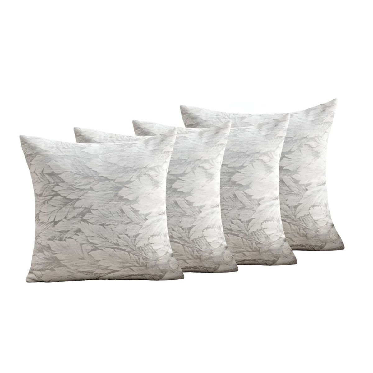 GENERICO - JUEGO DE 4 FUNDAS DE COJINES DISEÑO HOJA 45CM X 45 CM A2