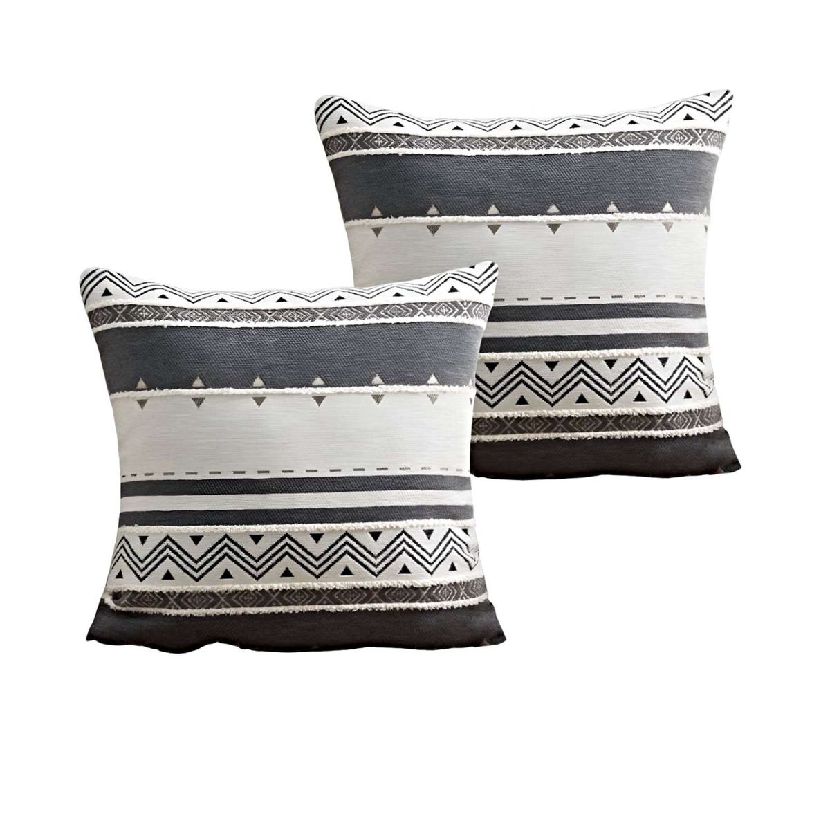 GENERICO - JUEGO DE 2 FUNDAS DE COJINES DISEÑO CHENILLE MANDALA A1