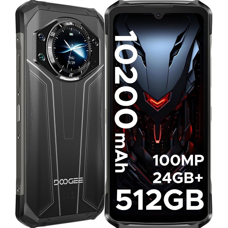 DOOGEE - DOOGEE S119 Celular 24GB+512GB 10200mAh 100MP Smartphone Android 14-plata