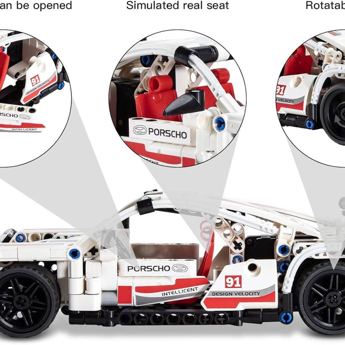GENERICO - Auto armable 446 bloques, rompecabeza pull back