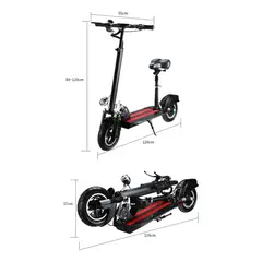 GENERICO - Scooter Eléctrico Plegable Recargable Con Asiento