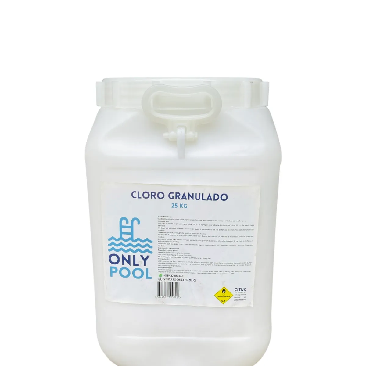 GENERICO - Cloro Piscina Granulado 25Kg- Only Pool