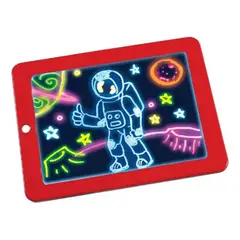 GENERICO - Pizarra Mágica Led Para Niños Ingenio Plumones Plantillas