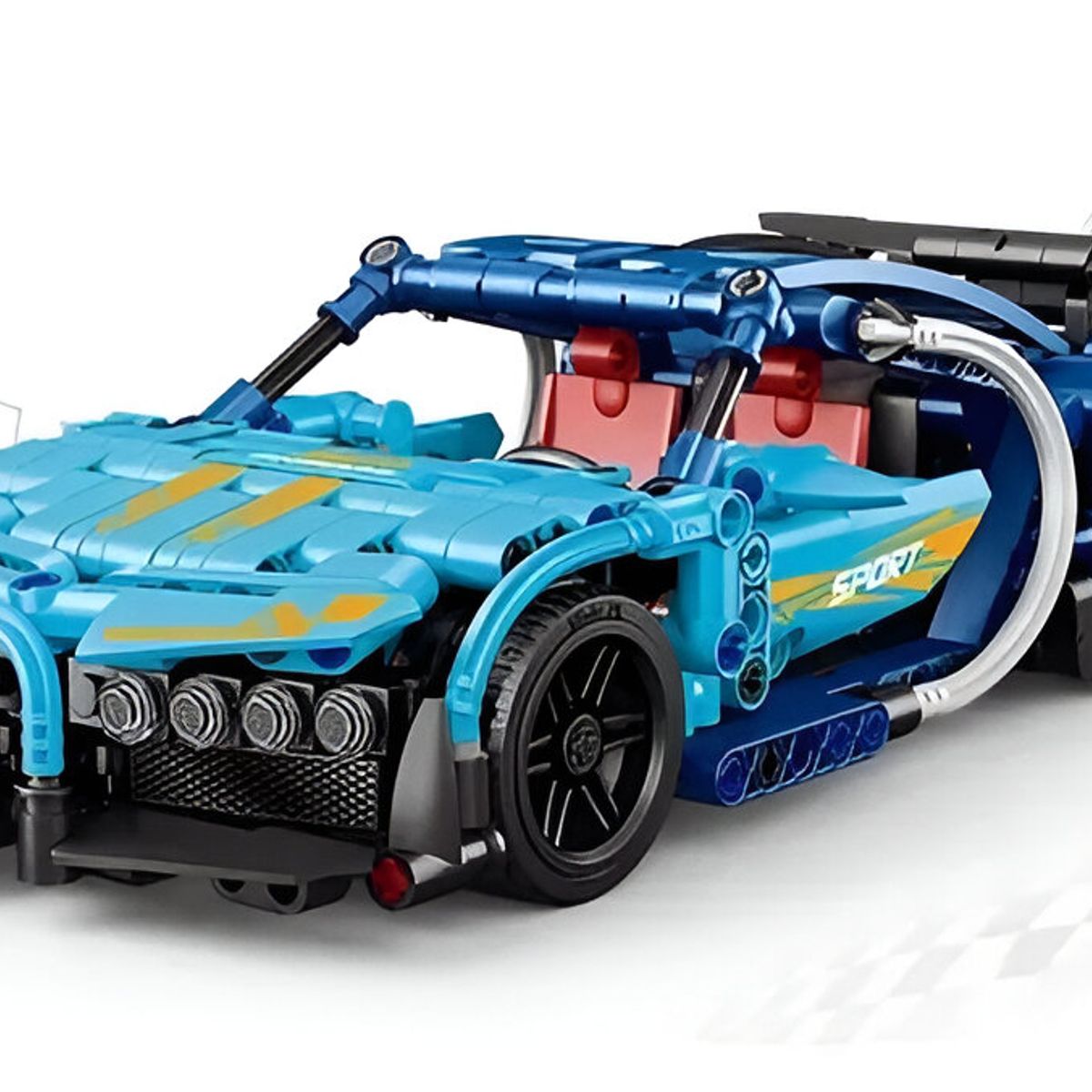 GENERICO - Auto armable 448 bloques, rompecabeza pull back