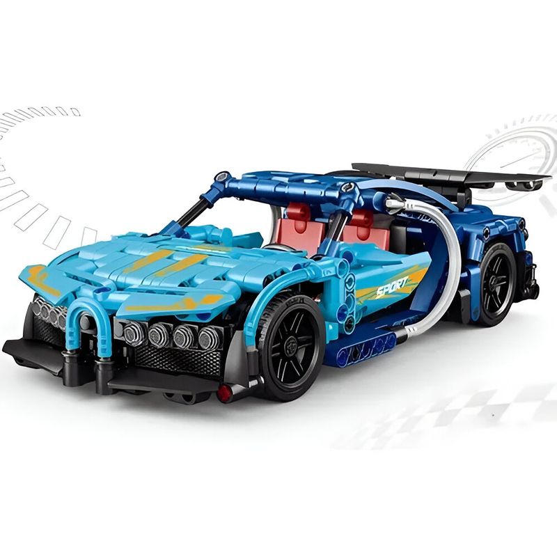 GENERICO - Auto armable 448 bloques, rompecabeza pull back