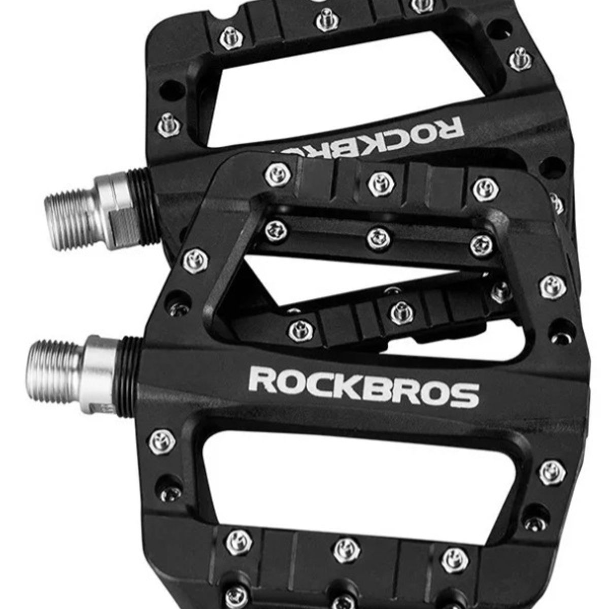 ROCKBROS - Pedales Plataforma Bicicleta Negro