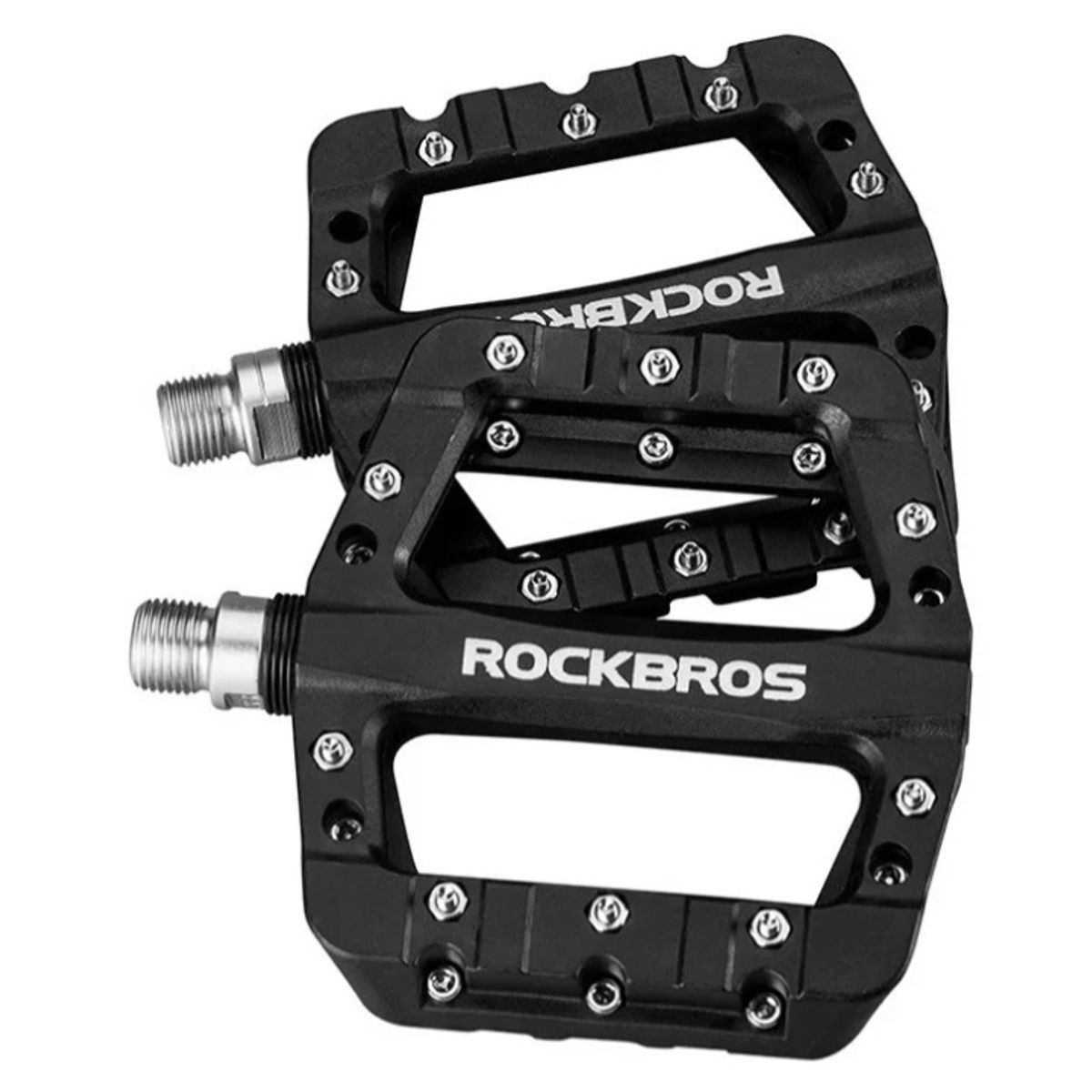 ROCKBROS - Pedales Plataforma Bicicleta Negro
