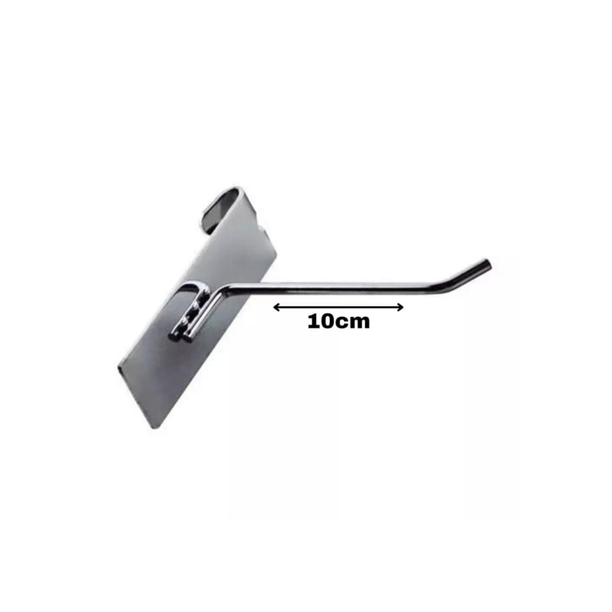 GENERICO - Pack 20 Ganchos de metal cromado para Malla o Rejilla 10cm