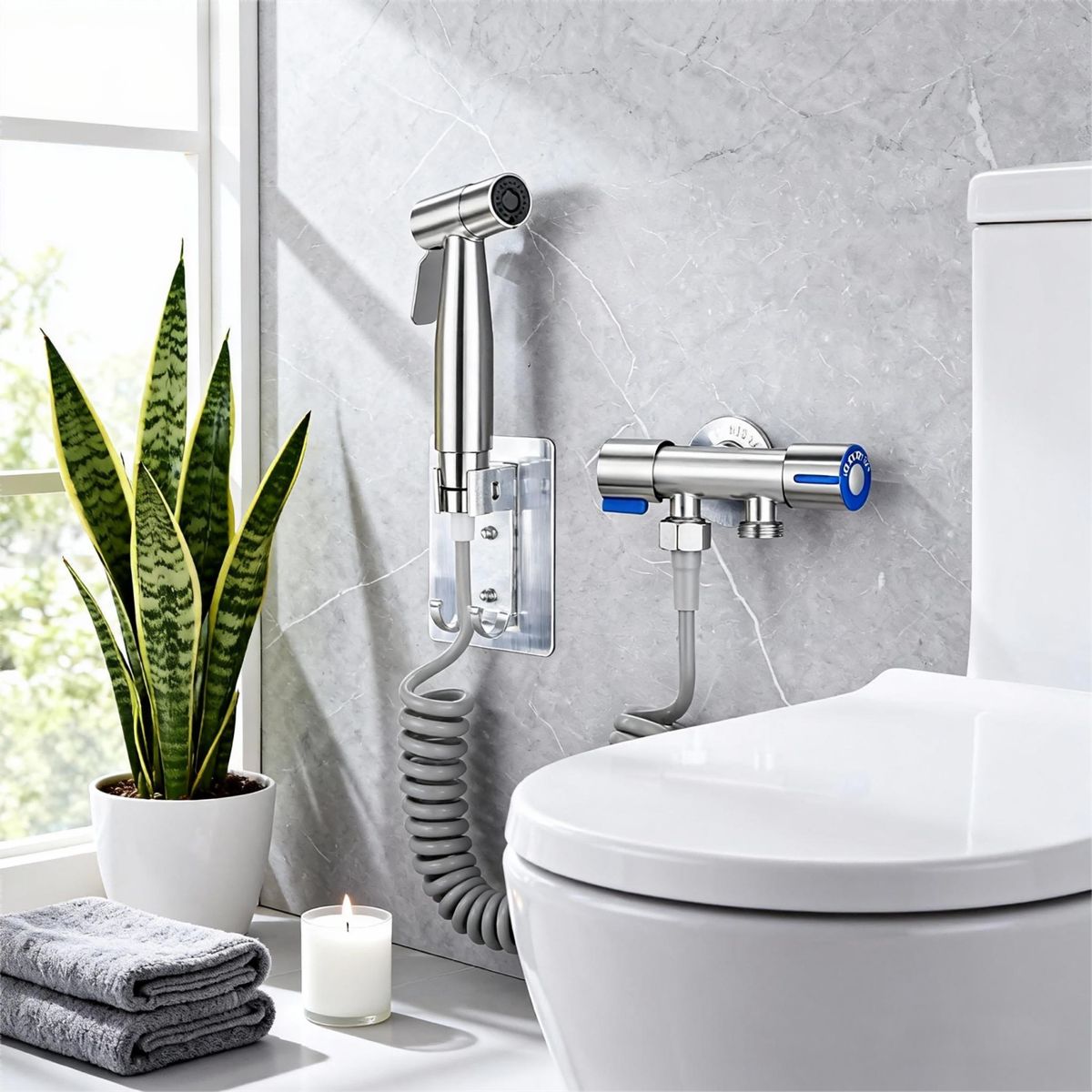 AIZO - Juego Completo Llave Bidet Ducha Arabe Para Wc Envios