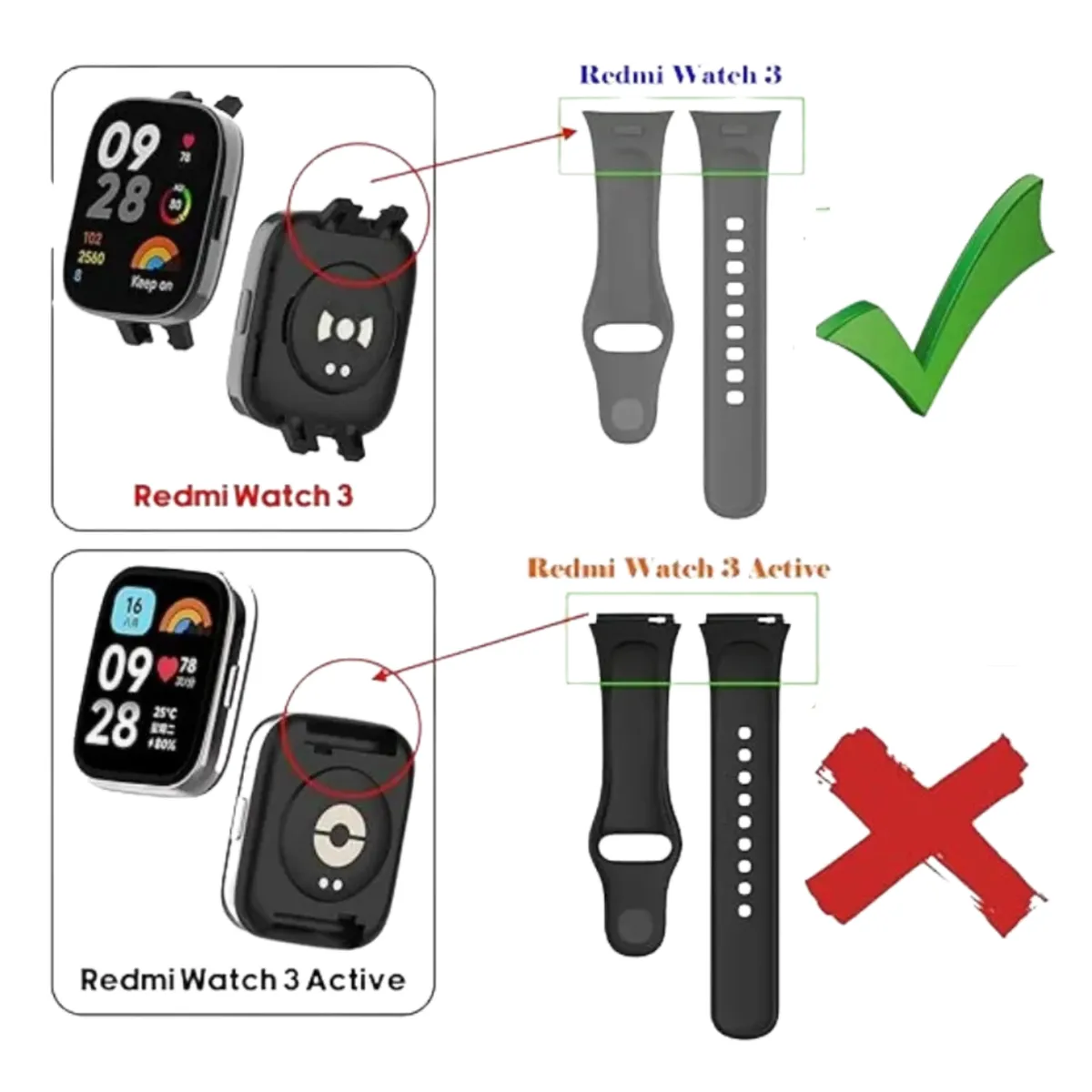 GENERICO - Correas Silicona Compatible Con Redmi Watch 3