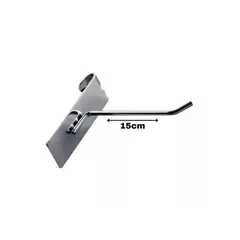 GENERICO - Pack 20 Ganchos de metal cromado para Malla o Rejilla 15cm