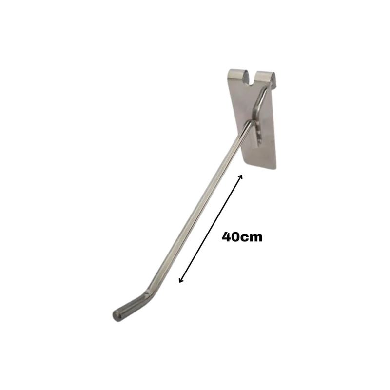 GENERICO - Set 20 Ganchos de metal cromado para Malla o Rejilla 40cm