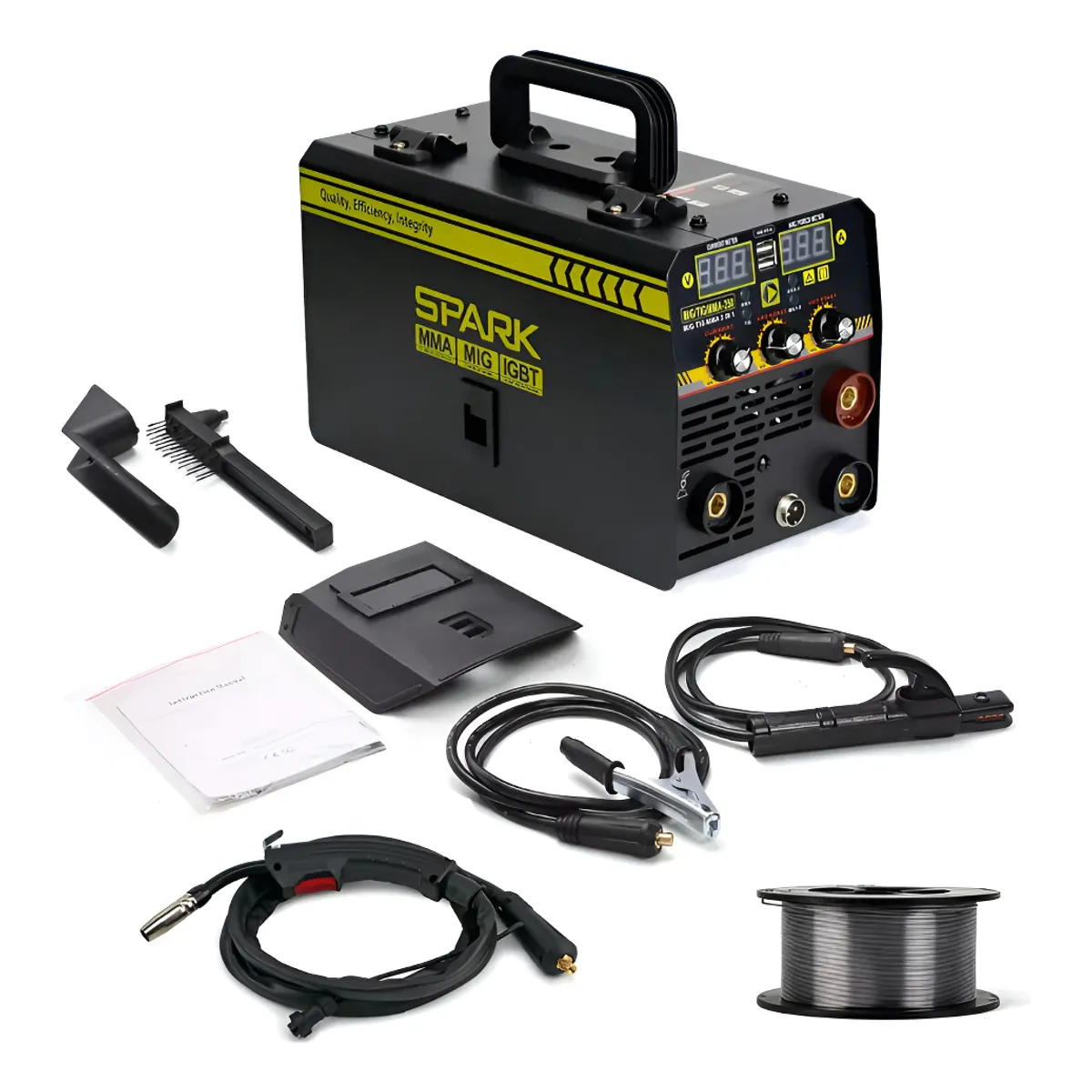 QUICK - Soldadora Mig Tig Arco 250a Sin Gas + Rollo De Alambre Flux