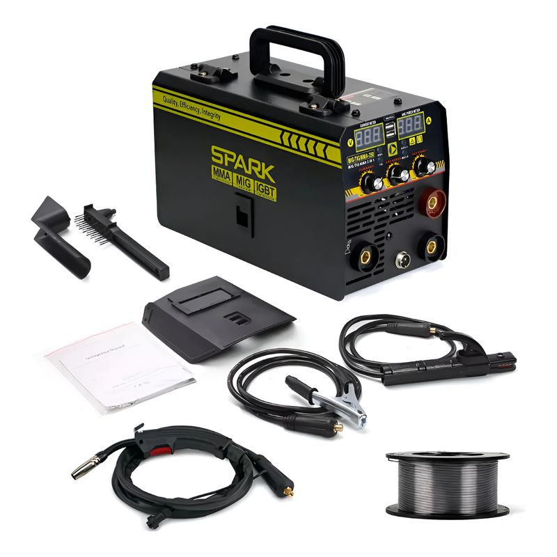 QUICK - Soldadora Mig Tig Arco 250a Sin Gas + Rollo De Alambre Flux