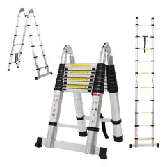 QUICK - Telescopic Aluminum Ladder 4.4 Meters Silver