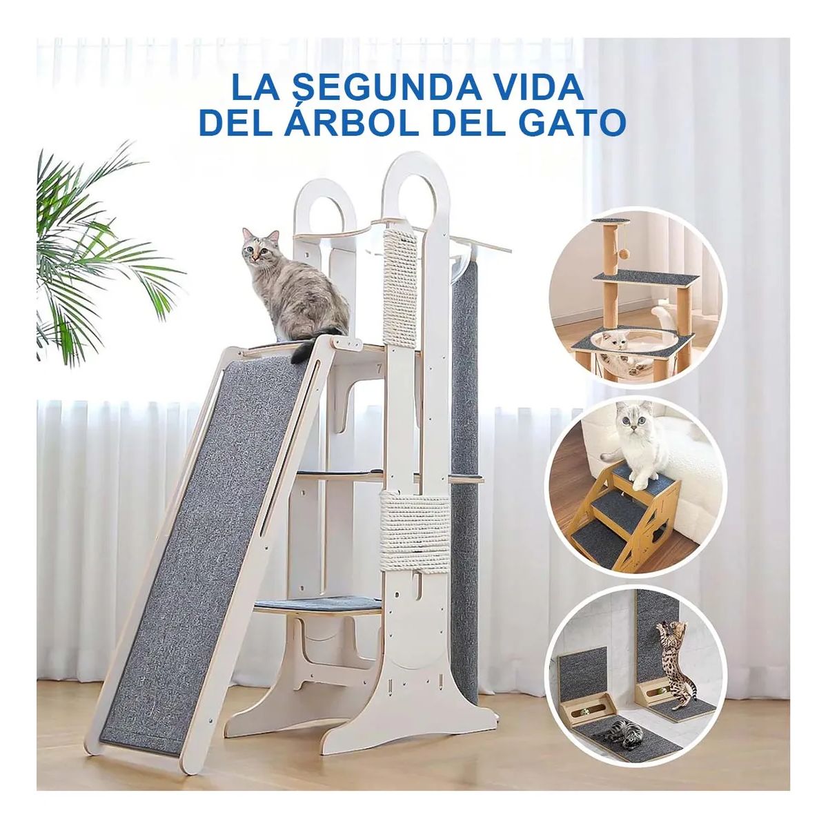 DEKANO - Rollo 40cmx3m Protector Mueble Antiarañazo Gato Sofa Sillón