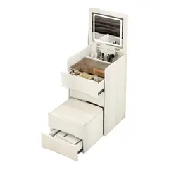 ANYHOGAR - Tocador Lujo Espejo Tipo Velador Con Taburete Con Luz