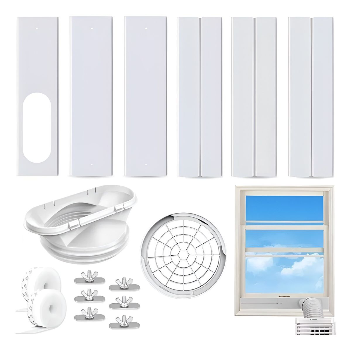 QUICK - Sellado Ventana Aire Acondicionado Sello Ajustable Portátil