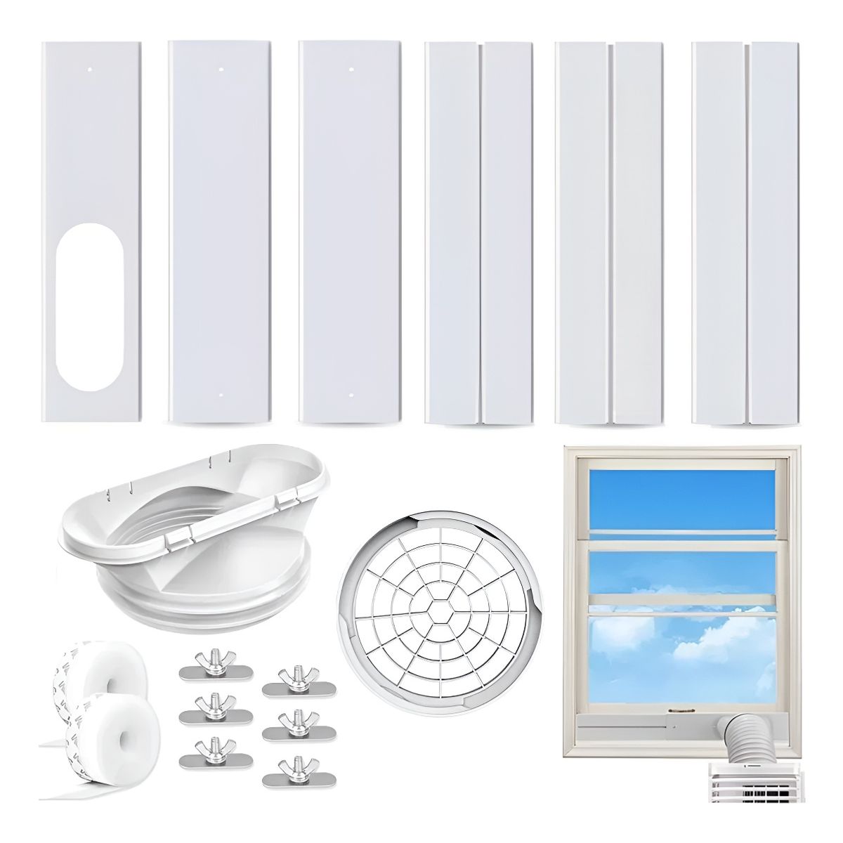 QUICK - Sellado Ventana Aire Acondicionado Sello Ajustable Portátil