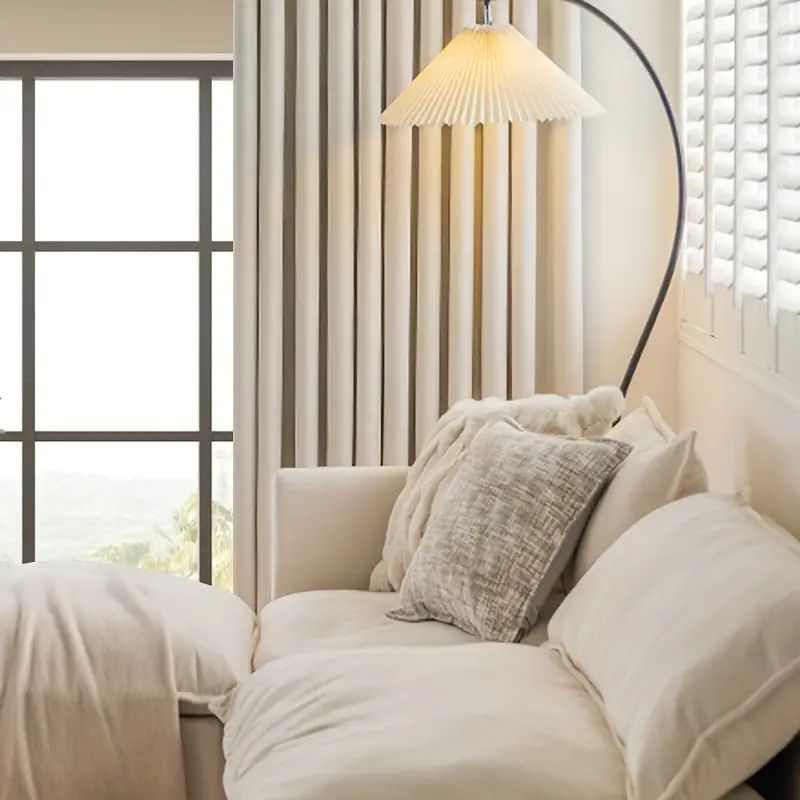 GENERICO - Cortina de Terciopelo Suave - Juego de 2 - 140x230 - - Champán