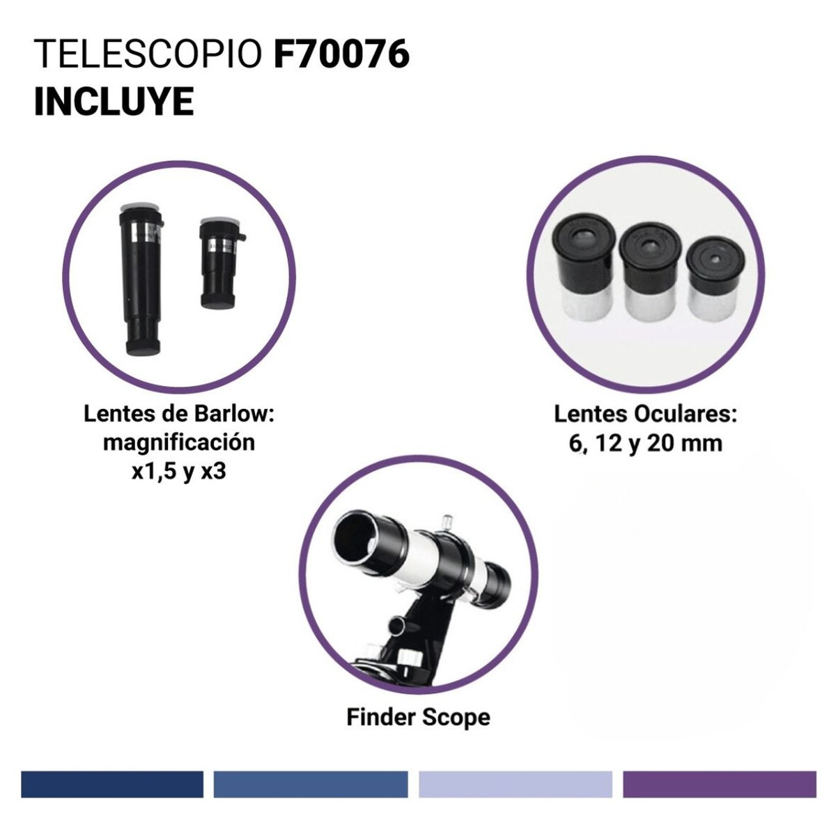 U BUY - Telescopio Astronómico Newtoniano F70076  + Soporte