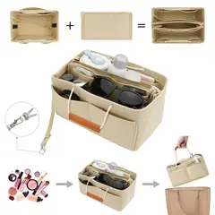 LUKOVEE - Organizador de Bolsa para Mujer Fieltro Insertar Multipockets