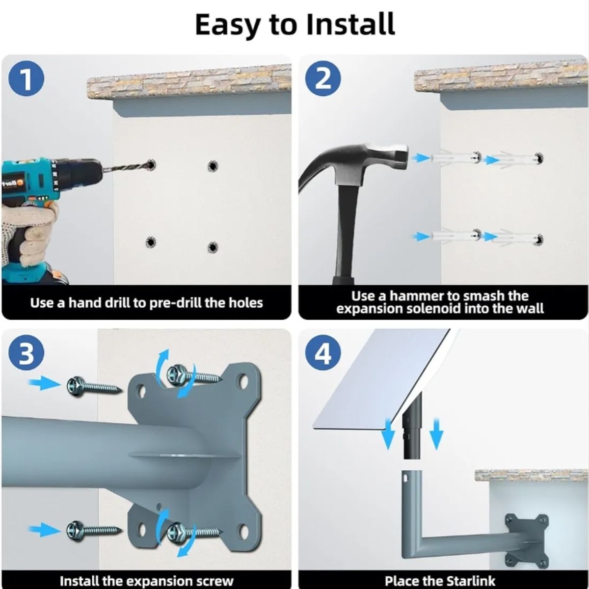 ATURE - El Soporte De Pared Para Starlink Fuerte Y Resistente