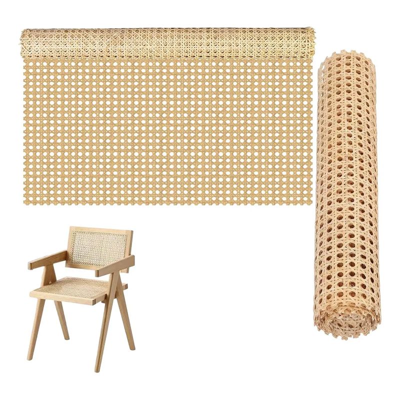 DEKANO - 2 Rollos Malla Correas Ratán Natural Suministros Bricolaje