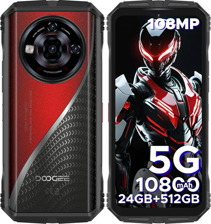 S118 Pro 5G Celular 24GB+512GB 10800mAh 108MP Smartphone-Rojo
