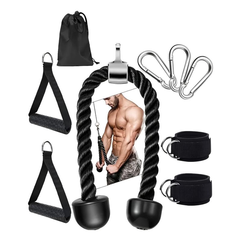 TNAKIEX - 9pz Cuerda De Entrenamiento De Tríceps  Tirador De Fitness